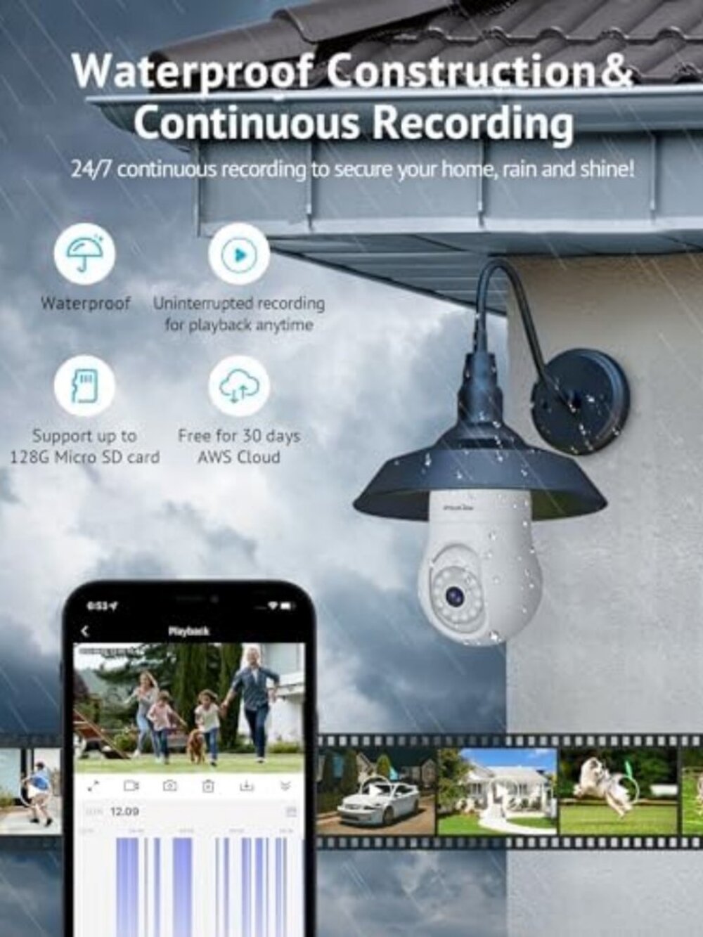 2 Pack 4MP Wireless Security Cameras, 360° Full Color, Motion Detection, Easy - Picture 4 of 6